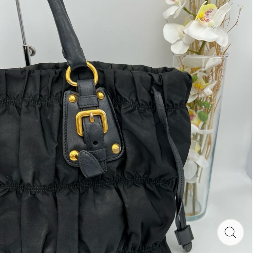 Prada Gaufre Leather Shopping Tote Bag Nylon - Picture 7 of 14